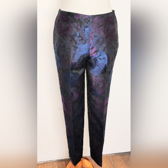 RETRO TALBOT'S BROCADE PENCIL PANTS - Picture 4 of 11